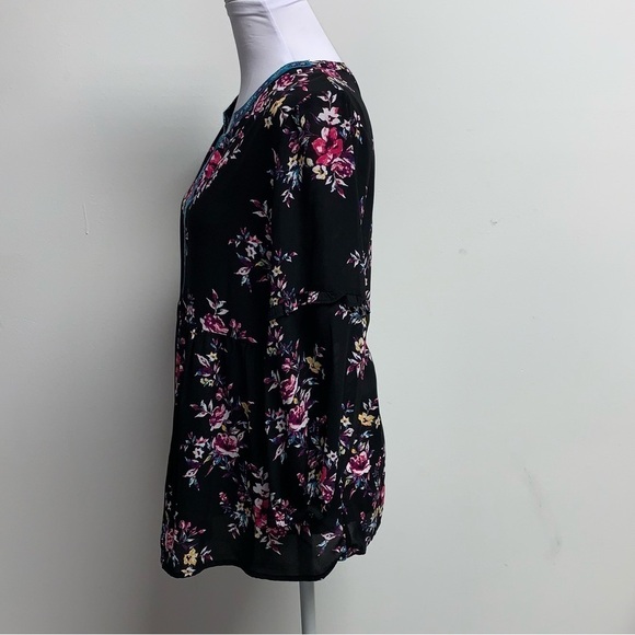 The Pioneer Woman Floral Blouse Top Tunic Woman's Size Small - Picture 3 of 11